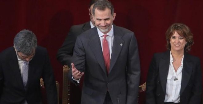 El rey Felipe VI ensalza la "legitimidad" de los jueces y pide respetar sus resoluciones en vísperas del juicio del 'procés'