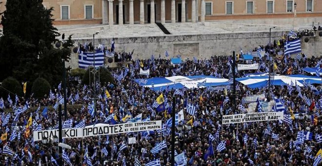 Al menos doce heridos en la manifestación contra el acuerdo con Macedonia