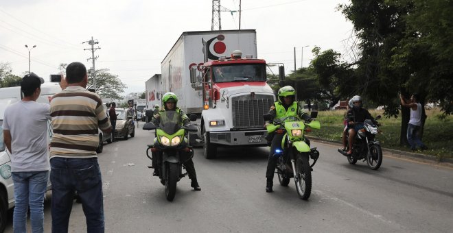 Llega a la frontera venezolana el primer cargamento de la ayuda humanitaria