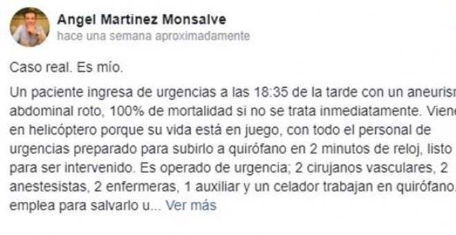 Un cirujano, ante las quejas de un paciente por compartir habitación: "Nos vamos a cargar la sanidad por ignorantes"