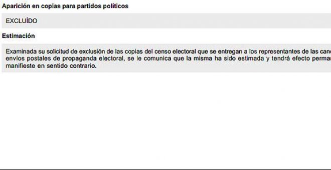 Cómo pedir que tus datos del censo no se envíen a los partidos para propaganda postal