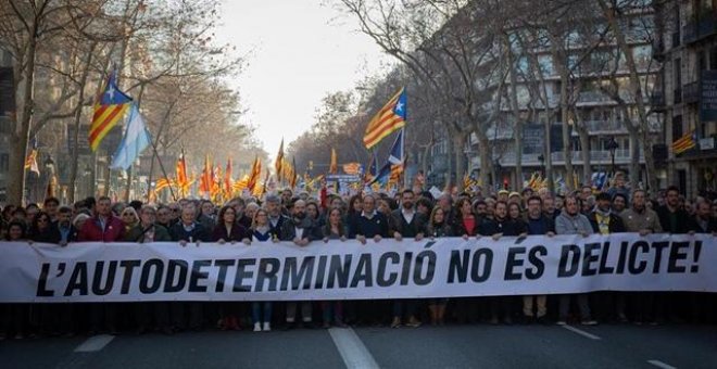 El independentismo catalán desembarca en Madrid para exigir el derecho a decidir