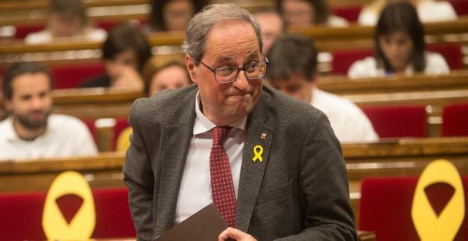 Torra gira el discurs i descarta la convocatòria d'eleccions malgrat la pressió de l'oposició