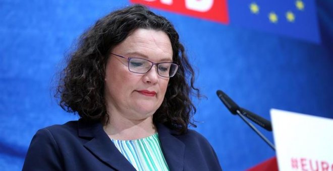 La líder de los socialdemócratas alemanes anuncia que deja la presidencia del partido