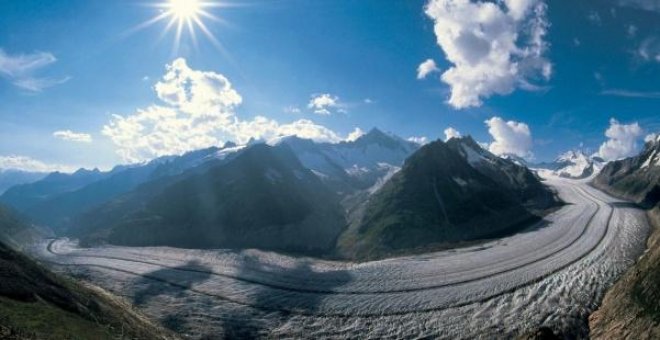 El calentamiento global reduce los glaciares suizos un 10%