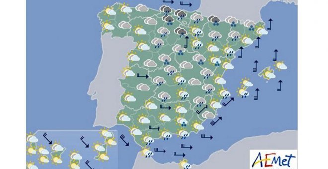 La semana comienza con cuarenta provincias bajo aviso por lluvias y viento