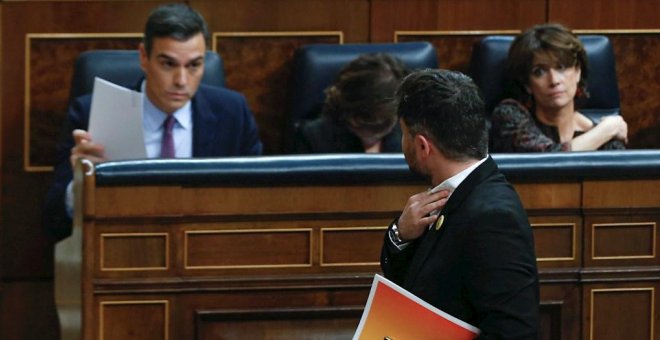 Rufián advierte a Sánchez de que sin mesa de diálogo no habrá legislatura
