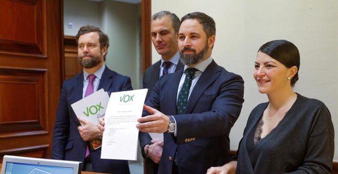 Vox registra una ley en el Congreso para ilegalizar a los partidos independentistas