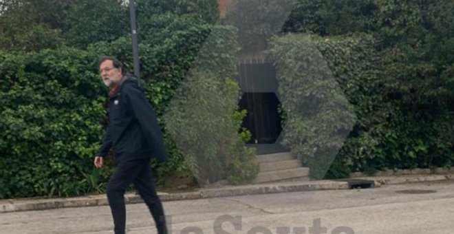 Nuevas imágenes de los paseos de Rajoy de este mismo martes