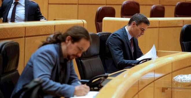 Del "gran acuerdo" a evitar triunfalismos: PSOE y UP celebran el pacto de la UE con distinto entusiasmo