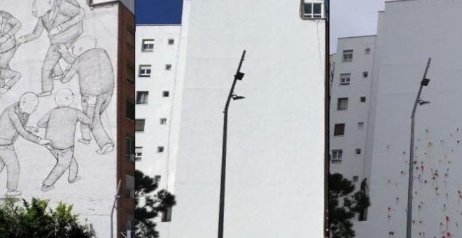 'Vendetta' por la desaparición del mural de Blu borrado en Usera