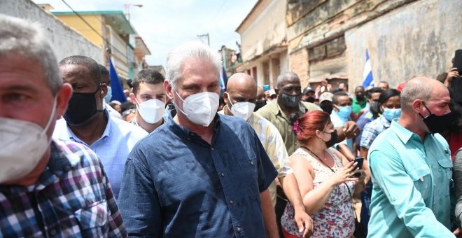 El presidente cubano convoca a sus partidarios a combatir las protestas callejeras