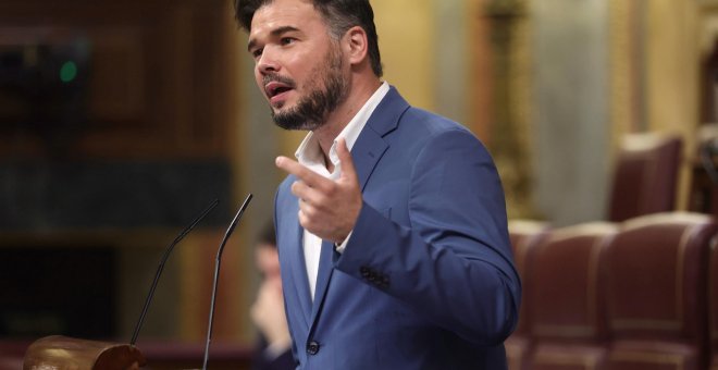 Rufián advierte ante Sánchez de que si aumentan el gasto en Defensa recortarán el presupuesto en servicios públicos