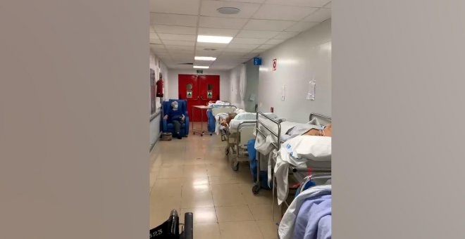 Imágenes que revelan la saturación del Hospital de La Paz: 33 pacientes para 13 camas