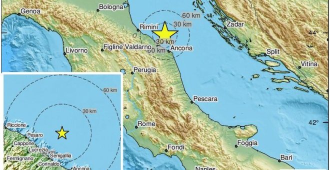 Un terremoto de 5,7 grados sacude el centro de Italia