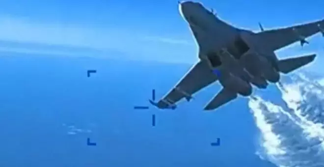 EEUU divulga las imágenes del incidente entre uno de sus drones y un caza ruso en el Mar Negro