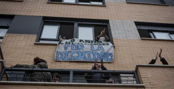 Paralizado el desalojo de más de 40 personas en el Edificio Dignidad de Móstoles por la huelga de Justicia