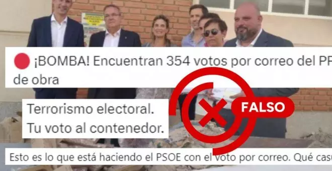 Los sobres encontrados en un contenedor no son del "voto por correo", son propaganda electoral y papeletas