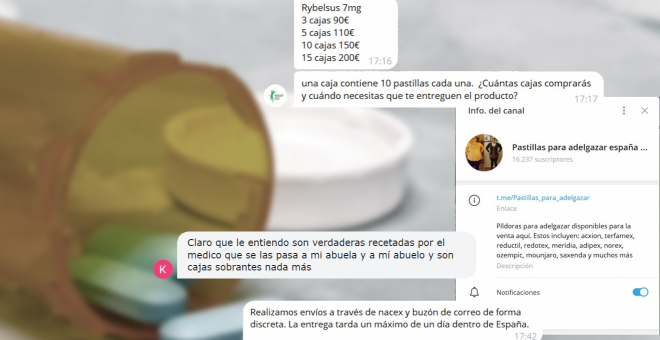 El mercado ilegal de fármacos "para adelgazar" se pasa a 'apps' de mensajería y redes: "Pierde cinco kilos en dos meses"