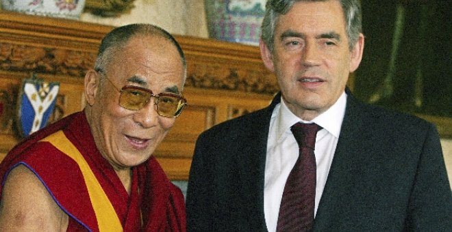 El primer ministro británico recibió al Dalai Lama