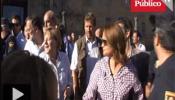 Rajoy y Merkel llegan a Santiago entre abucheos y aplausos