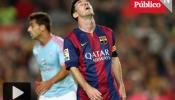 Larrivey, Sergio y los palos dejan al Barça sin liderato