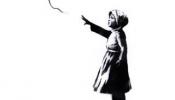 Bansky reinterpreta su obra 'Niña con el globo' para pedir la paz en Siria