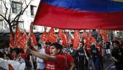 Cientos de personas se manifiestan en Madrid a favor de la revolución bolivariana de Venezuela