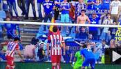 Un aficionado del Getafe distrajo en el penalti a Diego Costa con un 'calvo'