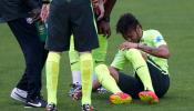 Neymar da el susto en el entrenamiento de Brasil