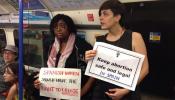 El metro de Londres, escenario de protestas contra la ley gallardón