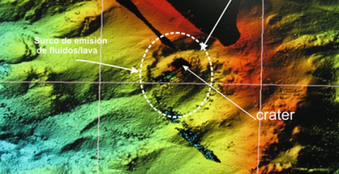 El volcán herreño está a 200 metros bajo el mar