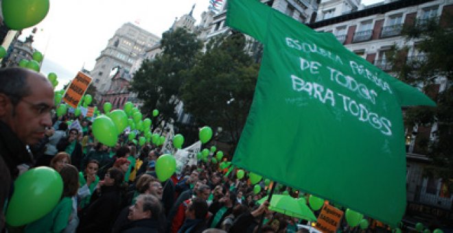 Los profesores de Madrid mantienen el pulso contra Aguirre