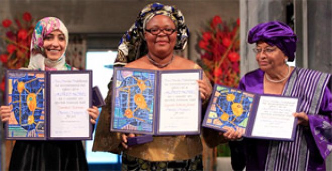 La presidenta de Liberia dedica su Nobel de la Paz a la mujer