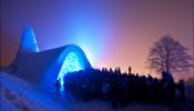 Una iglesia de hielo y nieve