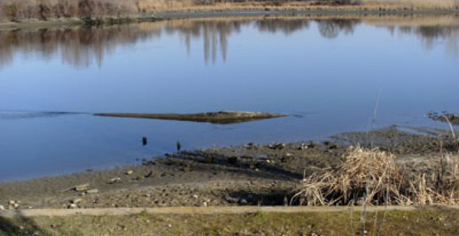 Una prueba de piragüismo, anulada ante el Tajo sin agua