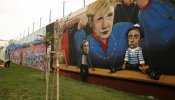 Protestas en Lisboa ante la visita de 'Frankenstein Merkel'