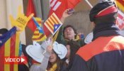 Lleida recibe al príncipe Felipe con gritos contra la monarquía
