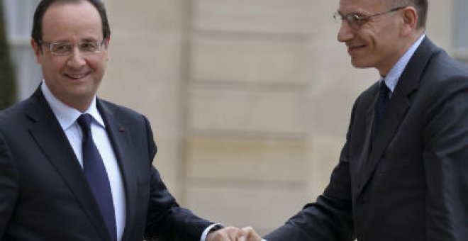 Hollande y Letta apremian a Europa para conseguir la unión bancaria