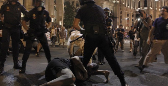 En libertad los dos detenidos tras la protesta contra el PP en Madrid