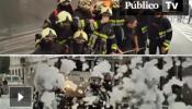 Bomberos belgas llenan de espuma a policías y otros vídeos de la semana