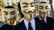 Detenidas once personas en una manifestación de Anonymous frente al palacio Buckingham