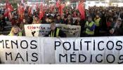 Éxito doble en la protesta por la sanidad gallega