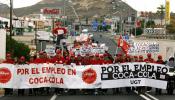 Trabajadores de Coca-Cola protestan contra los despidos con una marcha de 20 kilómetros