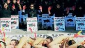 Protesta contra el blindaje taurino