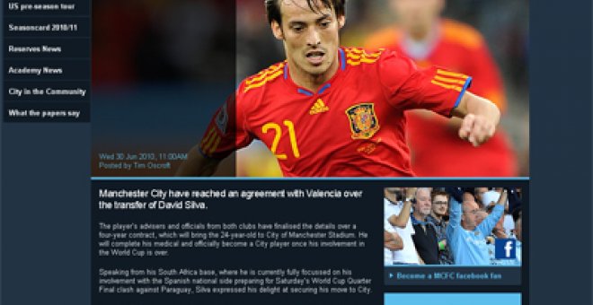 El Valencia confirma el fichaje de Silva por el Manchester City