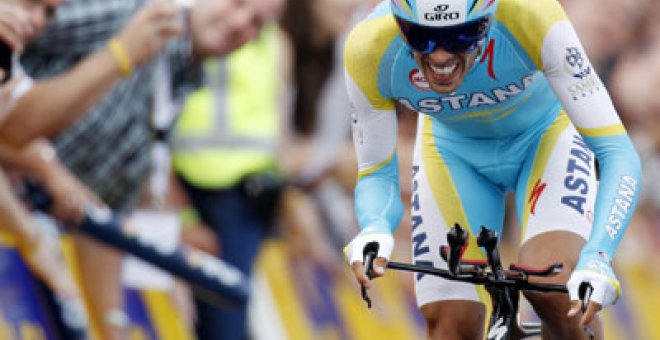 Contador, por detrás de Armstrong tras la primera etapa del Tour