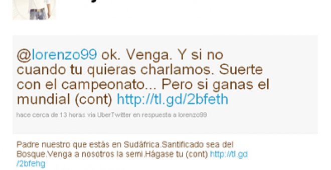 Alejandro Sanz y Lorenzo discuten a través de Twitter por La Roja