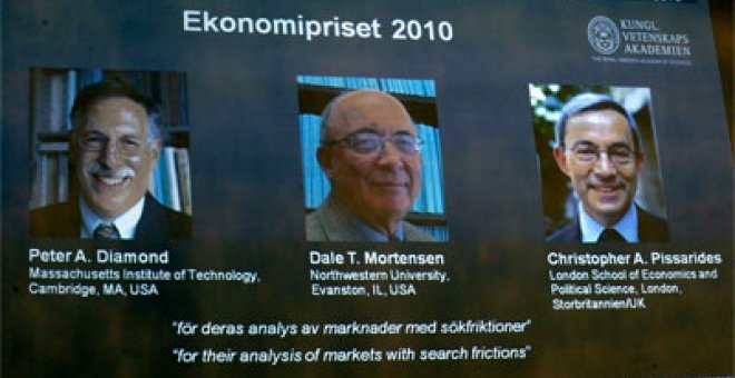 Peter Diamond, Dale Mortensen y Christopher Pissarides ganan el Nobel de Economía
