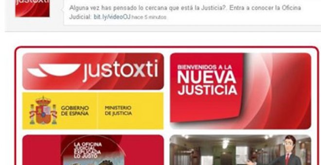 Justicia busca amigos en Tuenti